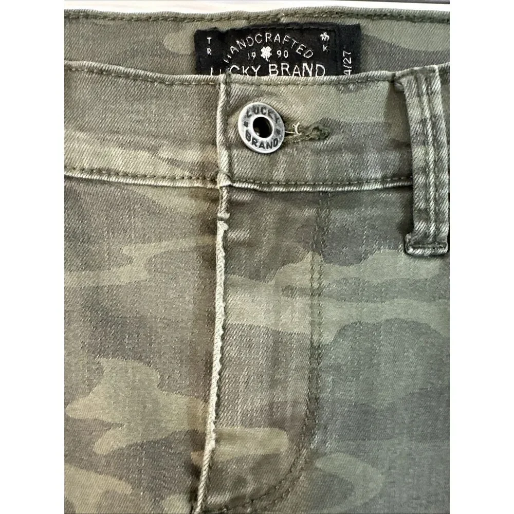 Lucky Brand Jeans Women' 4/27 (28x29) Brooke Legging Camo Mid Rise Stretch Denim - Picture 12 of 16
